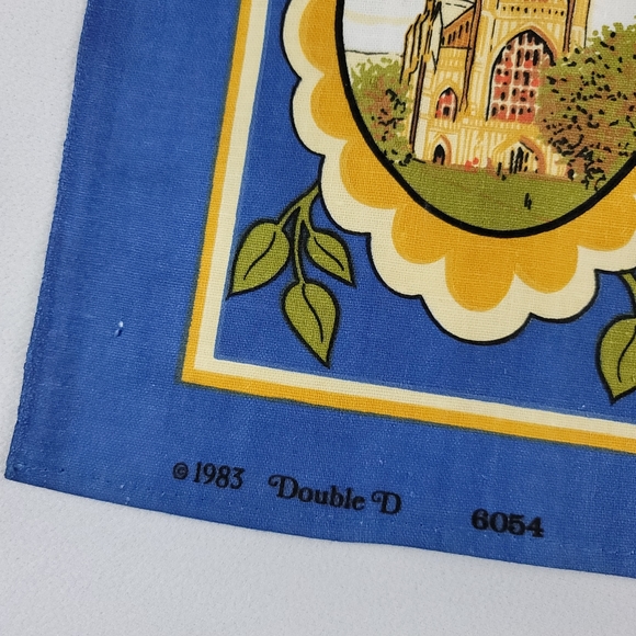 Vtg 1983 Hampshire And Dorset Souvenir Cotton Fabric Panel - Picture 3 of 12